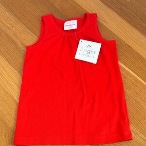 Hanna Andersson red cotton basic tank top girls 4